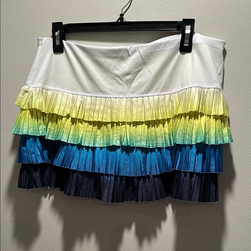 Lucky in Love White and Blue Skirt